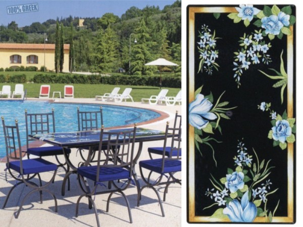 Handmade Vintage tables With Figure Painting Plate Offer