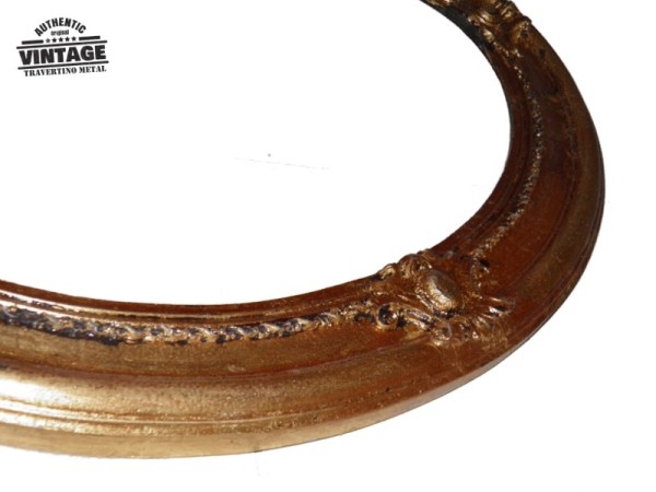 Ρετρό Καθρέπτες Οβάλ Μεταλλικοί Μέγας Χρυσός