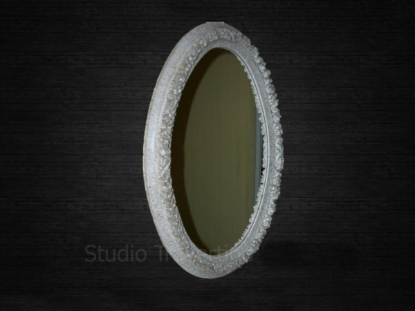 Mirrors Hanging Oval Andros Travertine Rustic