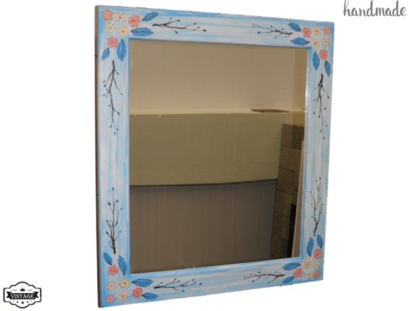 Ξύλινοι καθρέφτες με παλαίωση σμύρνη 60 χ 80 cm