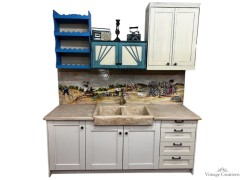 Ρετρό ρουστίκ κουζίνα σειρά Αγρός 