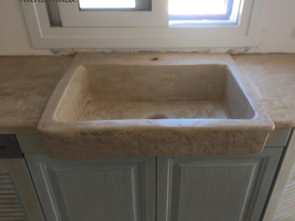 Antique Handmade Kitchen sink with a trough