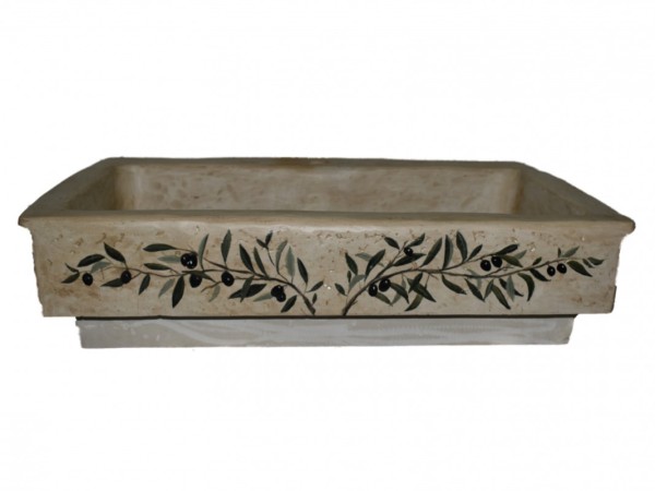 Antique Handmade Kitchen Sink With Olive Design