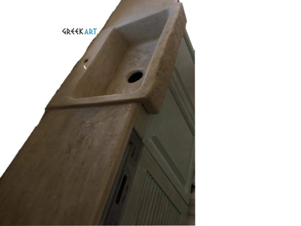 Antique Handmade Kitchen sink with a trough