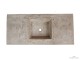 Countertops handmade single with built-in travertino sinks