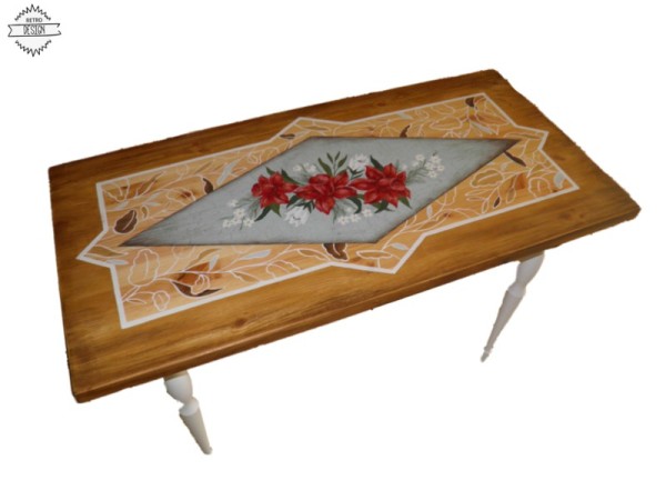 Handmade Aged Wooden Table Kitchen Nelly