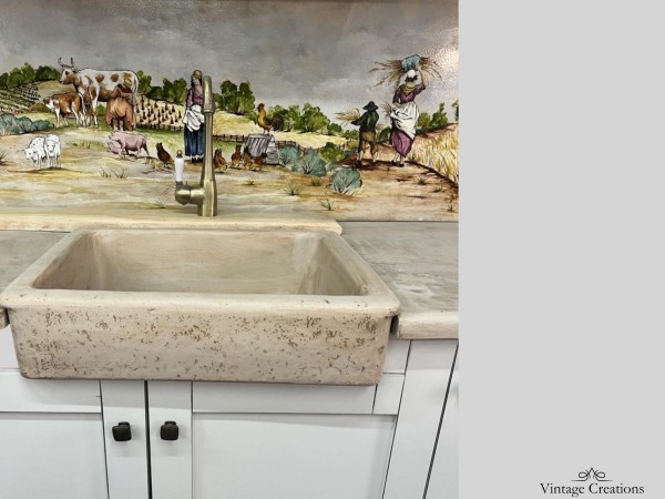 Handmade stone single kitchen sink Alexandra offer!