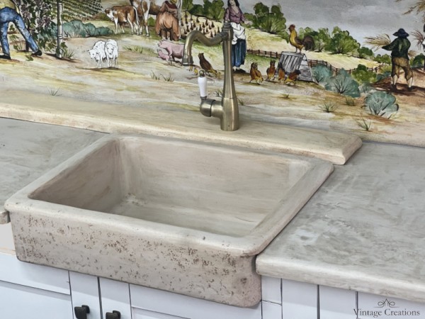 Handmade stone single kitchen sink Alexandra offer!