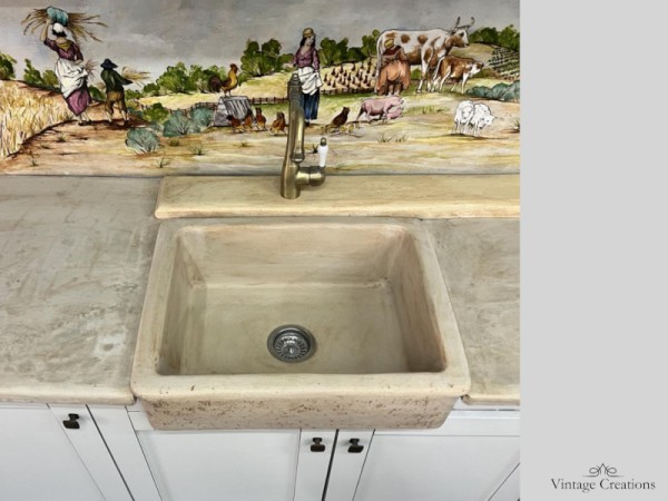 Handmade stone single kitchen sink Alexandra offer!