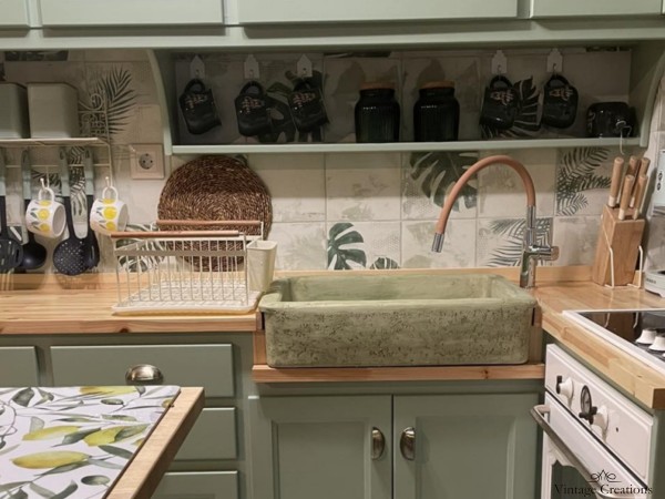 Handmade stone single kitchen sink Alexandra offer!