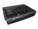 Single handmade kitchen sink black Travertino