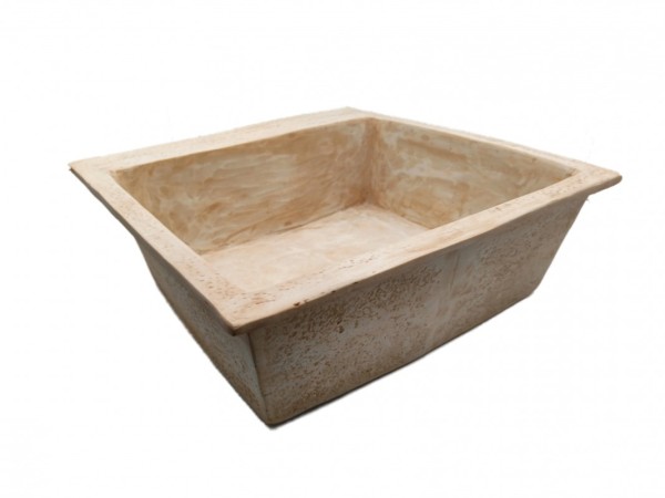 Small Handmade Stone Kitchen Sink 48.5 x 48.5 x 17 cm