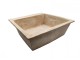 Small Handmade Stone Kitchen Sink 48.5 x 48.5 x 17 cm