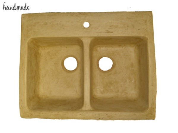Vintage Handmade Greek Double Travertine Sink