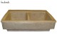 Vintage Handmade Greek Double Travertine Sink