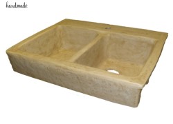 Vintage Handmade Greek Double Travertine Sink