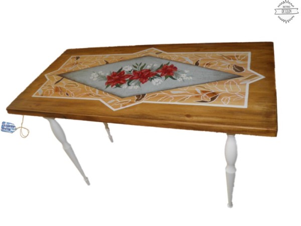 Handmade Aged Wooden Table Kitchen Nelly