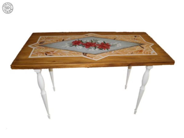 Handmade Aged Wooden Table Kitchen Nelly