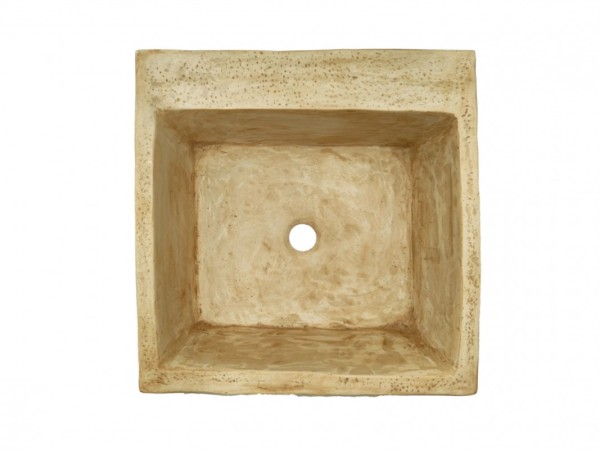 Small Handmade Stone Kitchen Sink 48.5 x 48.5 x 17 cm