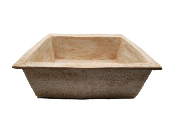 Small Handmade Stone Kitchen Sink 48.5 x 48.5 x 17 cm