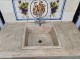 Small Handmade Stone Kitchen Sink 48.5 x 48.5 x 17 cm