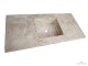 Countertops handmade single with built-in travertino sinks