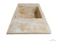 Countertops handmade single with built-in travertino sinks