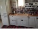 Rustic travertine stone kitchen sink with a trough