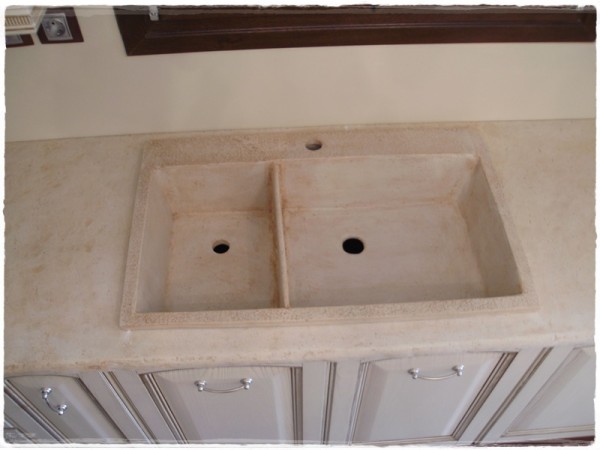 Vintage Κουζίνας Πάγκος Χειροποίητος Φυσικός Μπεζ