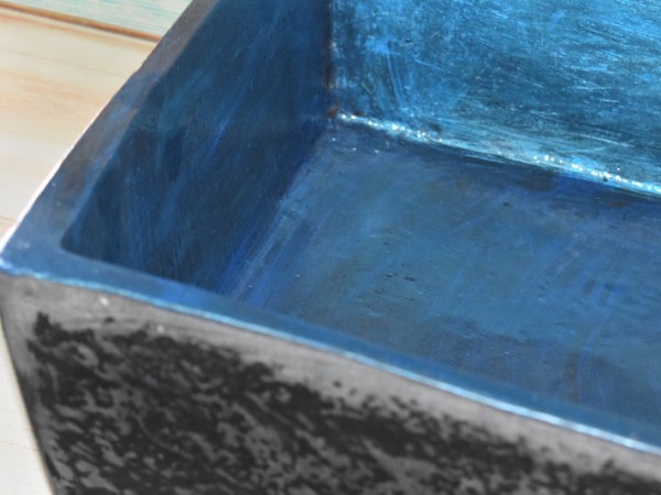 Bathroom Sink Handmade Myron 60 Blue Black