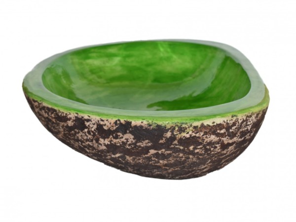 Handmade Zeus Bath Sink Bicolor green  brown