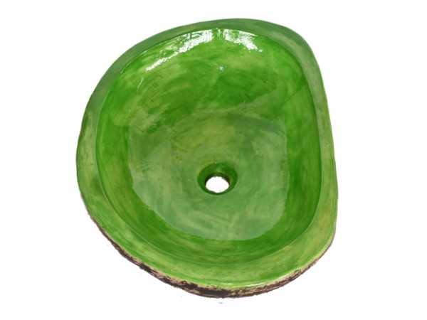 Handmade Zeus Bath Sink Bicolor green  brown