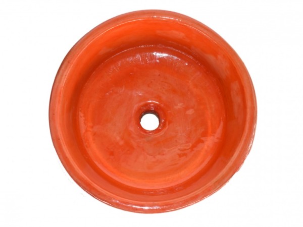 Χειροποίητος Νιπτήρας Μπάνιου Δίχρωμος Μαύρος  Πορτοκαλί Εκάτη