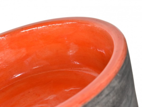 Χειροποίητος Νιπτήρας Μπάνιου Δίχρωμος Μαύρος  Πορτοκαλί Εκάτη