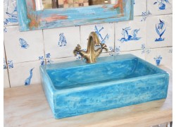 Χειροποίητος Νιπτήρας Μπάνιου Φήμιος Μπλε