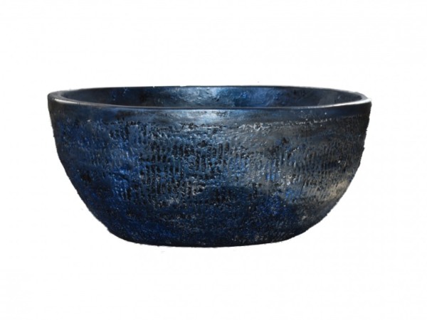 Handmade Metal Sink Iridescent Blue Turquoise