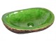 Handmade Zeus Bath Sink Bicolor green  brown