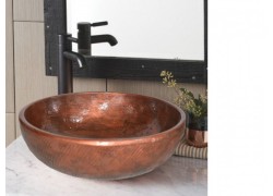 Λίθος Επιτραπέζιοι Νιπτήρες Μπάνιου Transparent Χαλκός 