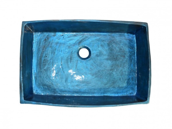 Bathroom Sink Handmade Myron 60 Blue Black