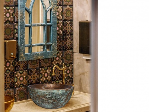 Ρουστίκ Νιπτήρες Τραβερτίνο Μπάνιου Χειροποίητοι Θέων Οξειδωμένοι Transparent