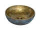 Seated Bathroom Sink Rustic Stone Oxidized With Gold
