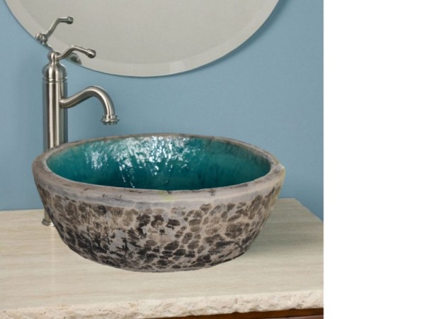 Δίχρωμοι Τραβερτίνο Νιπτήρες Γλαύκη Τιρκουάζ Ανθρακί 
