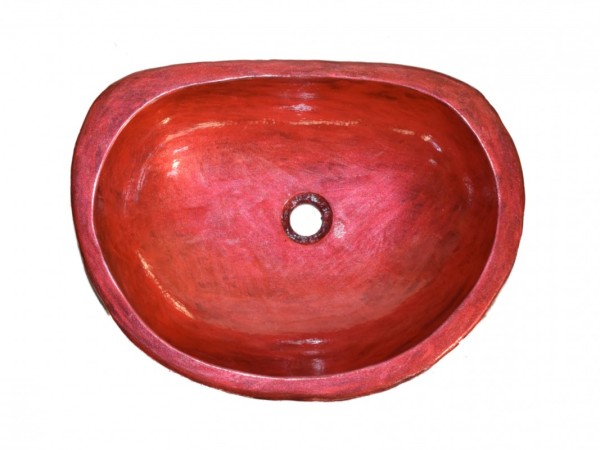 Handmade bathroom washbasin Zeus red Iridizon