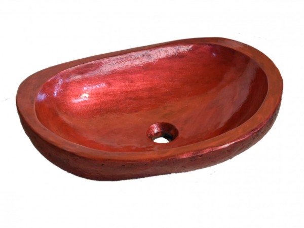 Handmade bathroom washbasin Zeus red Iridizon