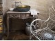 Seated Bathroom Sink Rustic Stone Oxidized With Gold