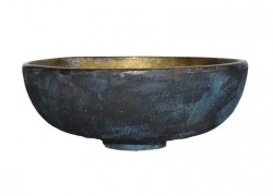 Επικαθήμενος Μπάνιου Νιπτήρας Λίθος Rustic Οξειδωμένος Με Χρυσό 