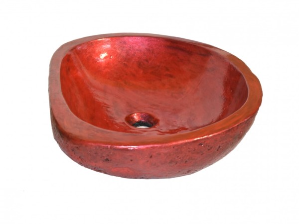 Handmade bathroom washbasin Zeus red Iridizon