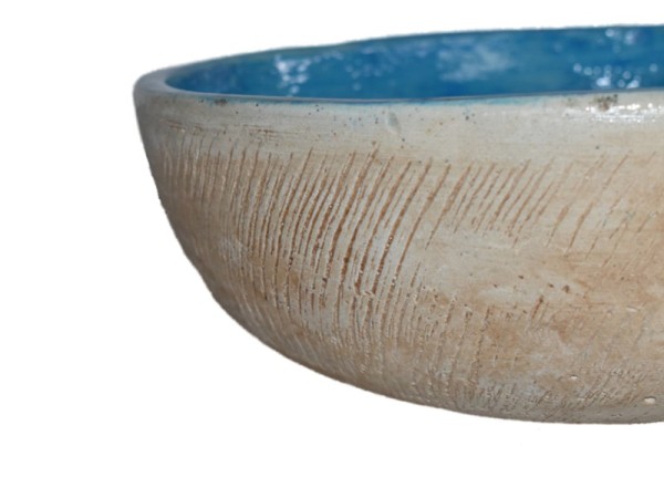 Στρογγυλός Vintage Νιπτήρας Λίθος Δίχρωμος