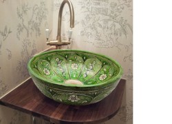 Fantastic ornate handmade Dioni round bathroom sink