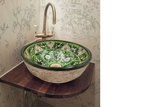 Μόνα Νιπτήρες Μπάνιου Χειροποίητοι Τραβερτίνο